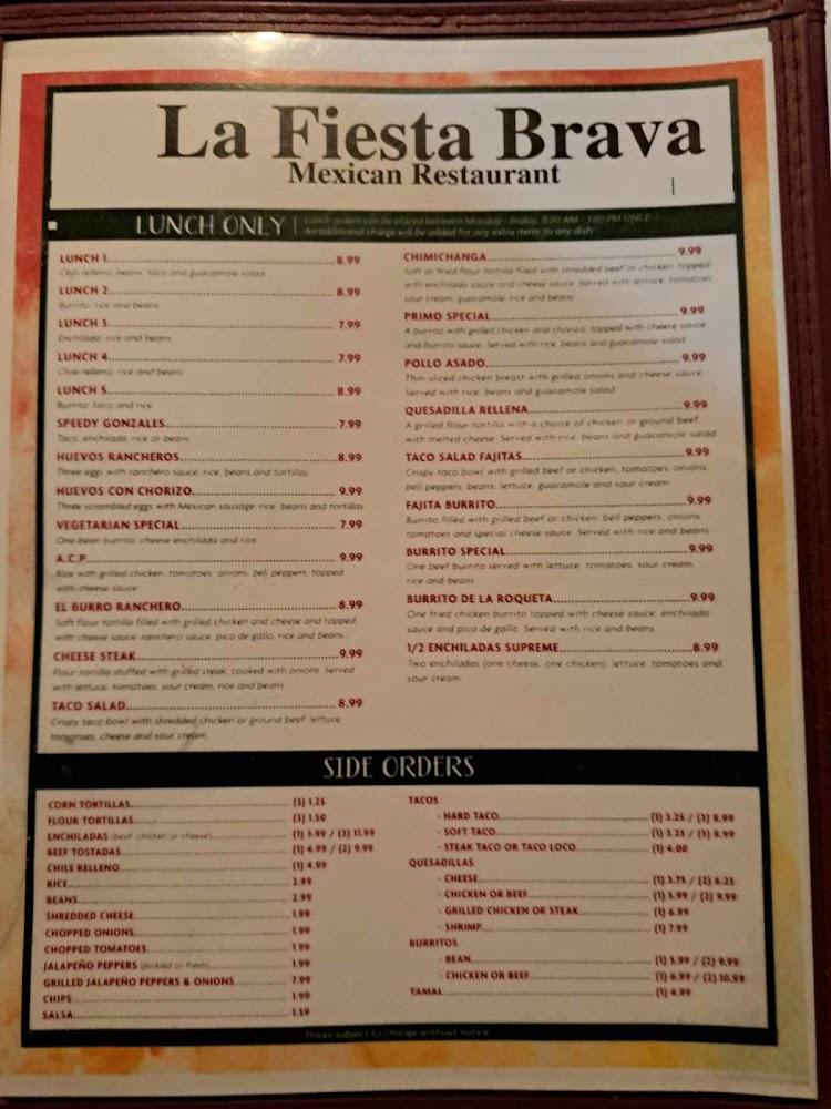 La Fiesta Brava Menu image 4